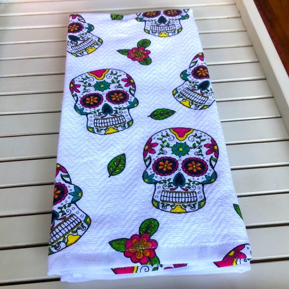 Bewitched Sugar Skull Kitchen Towels Set of 2 Bewitched Sugar Skull Kitchen Towels Set of 2
